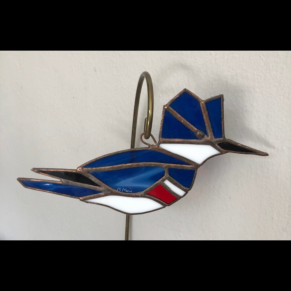 King FisherStained Glass for Window